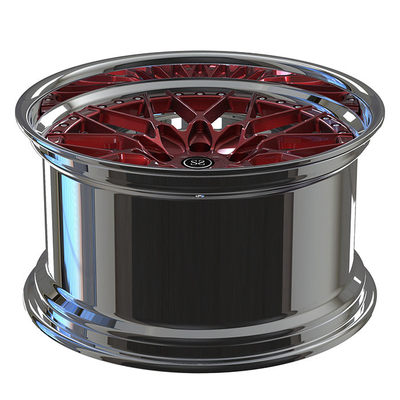 Bentley γυαλισμένος Lip+Matt κραμάτων Benttayga σφυρηλατημένος 2-PC συνήθεια κόκκινος δίσκος πλαισίων 22x11