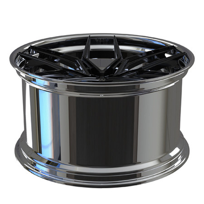 το βαρέλι 2-κομματιού 22x10 γυάλισε το κέντρο σχολιάζει τις μαύρες σφυρηλατημένες ρόδες πιάτων πλαισίων βαθιές για 488