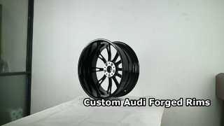 Audi Custom 1-PC σφυρήλατα ζάντες γυαλιστερό μαύρο+διαμάντι κοπής