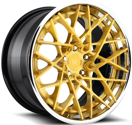 F12 γυαλισμένο χειλικό 21x9.5 22x12.5 πλαίσια χρυσό πρόσωπο κραμάτων αργιλίου Berlinetta σφυρηλατημένο 3PC