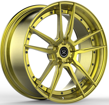Γυαλισμένα συνήθεια χρυσά πλαίσια 5x120 9Jx20 ET55 κραμάτων αργιλίου 2PC για Acura MDX