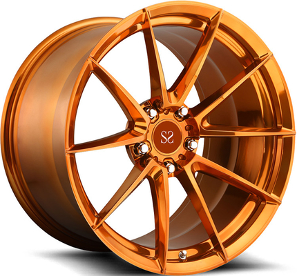 18 19 20 ιντσών 1pc πλασμένα τροχούς από κράμα 5x112 5x120 πορτοκαλί μηχανή πρόσωπο προσαρμοσμένα ελαστικά