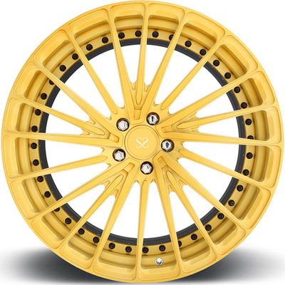 5x114.3 A6061 T6 2pc Custom Alloy Rims Black Rim Barrel για επιβατικά αυτοκίνητα τροχούς