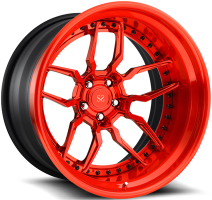 3 PC 5x120 BMW E90 320i τροχούς 18 19 20 21 22 ιντσών Κόκκινο πρόσωπο μηχανής σφυρηλατημένο κράμα Custom Rims