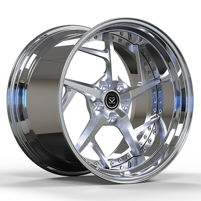 Volvo XC90 B5 2021 20x9.0 Προσαρμοσμένο 2-PC Χάντρες γυαλισμένο χείλος + βουρτσισμένο δίσκο