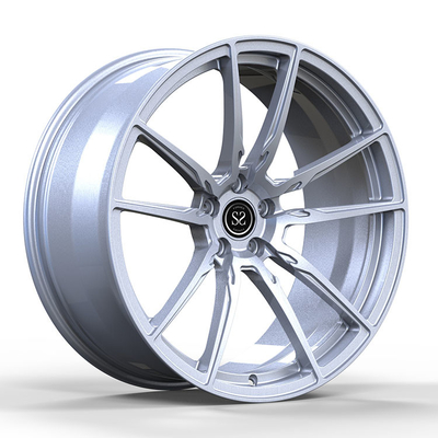 19x8 ET52 PCD 5x112 CB 66.6 πλαστικές περιφράξεις από κράμα αλουμινίου Custom Silver 1-PC