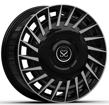 6x139.7 22x9.5 Custom 1-PC Rim Μαύρο Εργασμένο Πρόσωπο Για Lexus 600