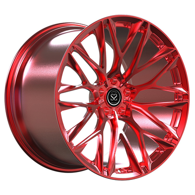 SLS AMG Μαύρη σειρά 20x11 και 21x13 Custom 1 κομμάτι σφυρηλατημένα ελαστικά Candy Red