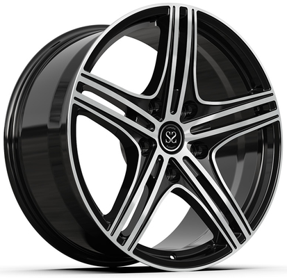 SLS AMG 1 κομμάτι σφυρηλατημένα τροχούς Custom Gloss Μαύρο γυαλισμένο πρόσωπο 20x10.5 και 21x12