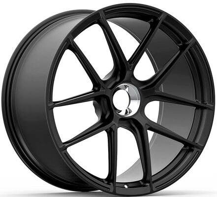 21x9.5 και 21x12 Gloss Black Custom 1-PC Κέντρο κλειδαριών για την Porsche 911 Turbo S 2015
