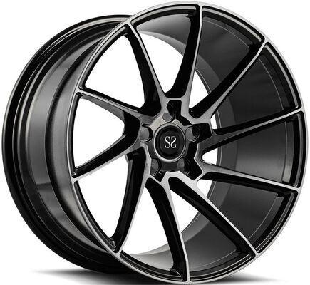 18x8.0 Σατέν Μαύρο γυαλισμένο πρόσωπο Custom 1-PC σφυρηλατημένους τροχούς για Audi A1