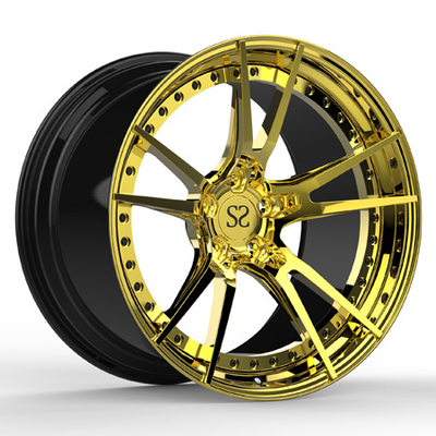 2 Bmw M6 χρυσό Pcd ίντσας κομματιού 20x10 139.7mm γυαλίζοντας σφυρηλατημένες ρόδες