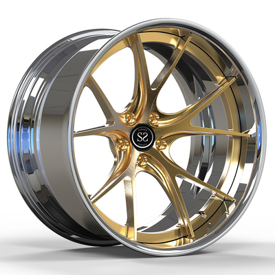 Luxury Cars Custom 2 Piece 20 Inch Polish Wheels Ζάντες 6061 T6 κράμα αλουμινίου 5x115
