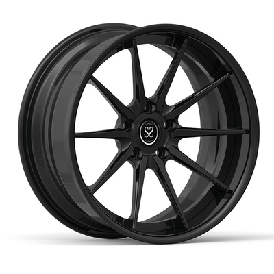 Porsche 997 20 X 10 2 Piece Concave Gloss Μαύρο σφυρήλατο κράμα αλουμινίου ζάντες 5x130