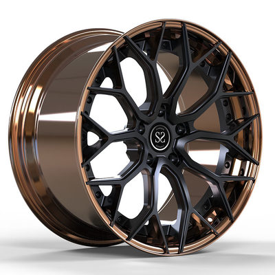 Η τακτοποίηση στο 2-PC της BMW series3 F30 5x120 σφυρηλάτησε τα πλαίσια κραμάτων αργιλίου τρίκλισε 19 και 20 μαύρων ίντσες δίσκων χαλκού Barrel+Gloss
