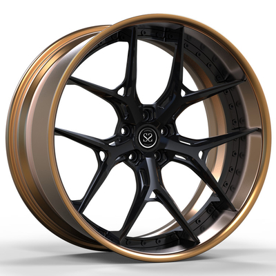 Η συνήθεια σφυρηλάτησε τα γκρίζα 22x11 RS6 χαλκού κεντρικών μεταλλινών ροδών κραμάτων 2 κομματιών πλαίσια βαρελιών