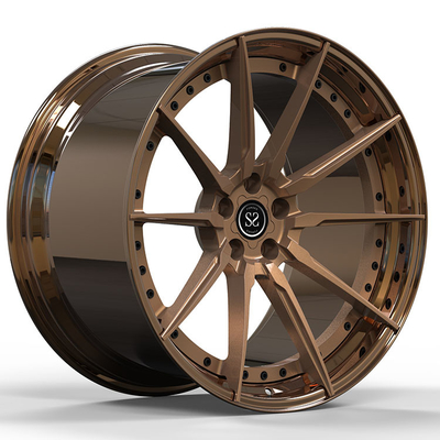 Σχολιάστε σφυρηλατημένα πλαίσια 5x112 2-PC ροδών της Mercedes χαλκού τα Benz που τρικλίζονται 21 ίντσες