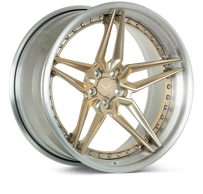 Οι σφυρηλατημένες ρόδες 24inch ύφους Vossen 3 κομματιών σχολιάζουν το Μαύρο για τα πλαίσια αυτοκινήτων πολυτέλειας