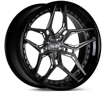 3 τα πλαίσια PC EVO4R σφυρηλάτησαν 18 19 20 21 22 ίντσα για τις βουρτσισμένες T6 μαύρες ρόδες της VW T5